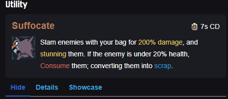suffocate drifter skill