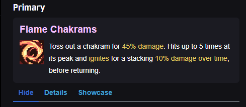 rorr flame chakrams