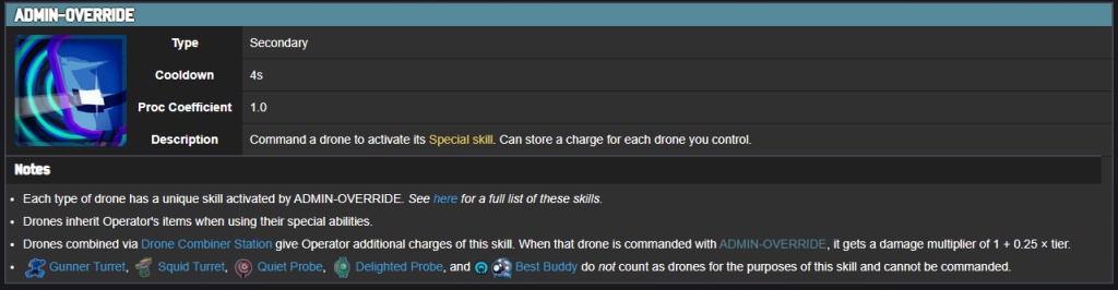 best operator secondary, admin-override